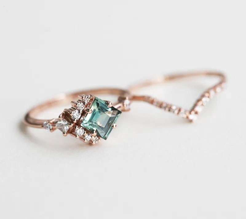 AIMEE SAPPHIRE DIAMOND RING vy 4