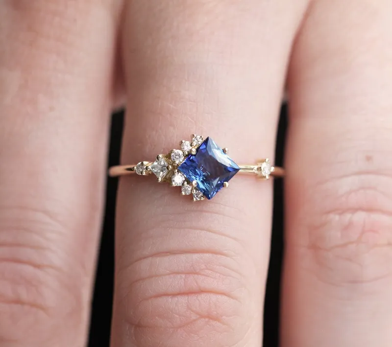 AIMEE SAPPHIRE DIAMOND RING vy 8