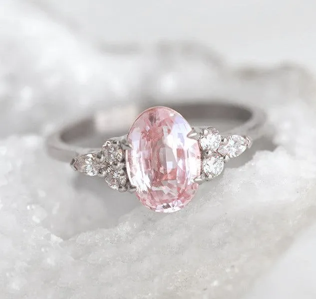 ALESSANDRA OVAL SAPPHIRE DIAMOND RING view 12
