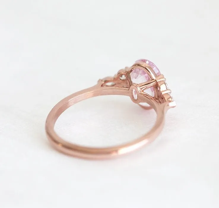 ALESSANDRA OVAL SAPPHIRE DIAMOND RING view 9
