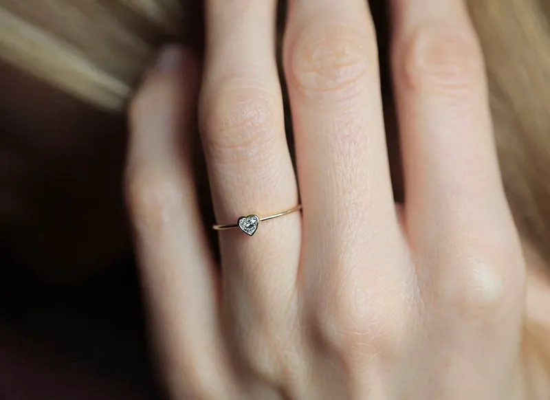 Alessia Heart Diamond Ring vy 5