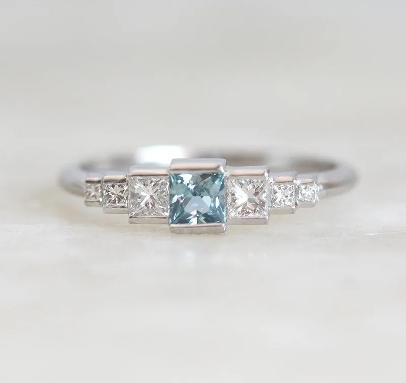 Aletta Teal Sapphire Diamond Ring vy 7