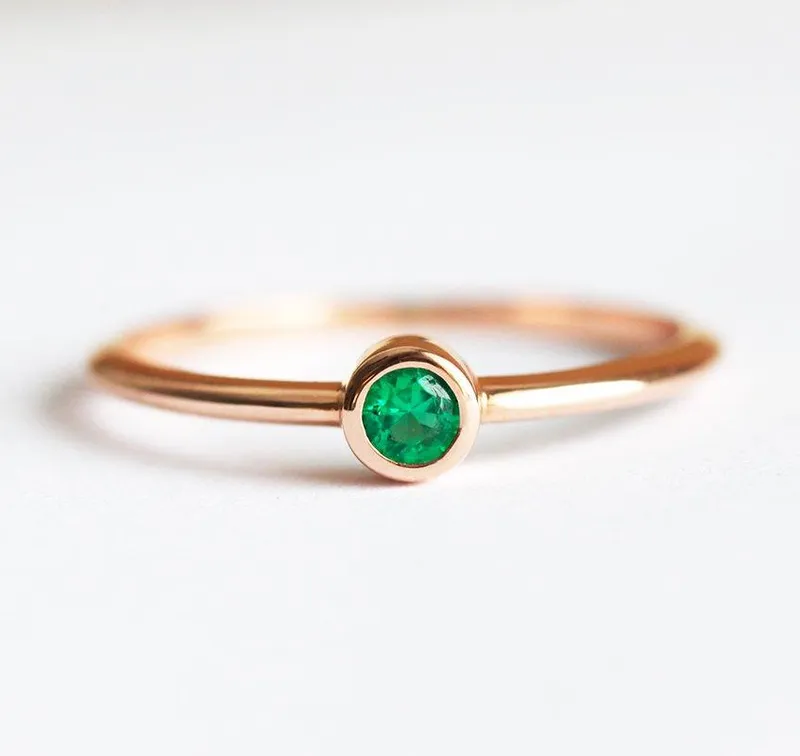 Alianna Emerald Ring green emerald emerald cut engagement ring