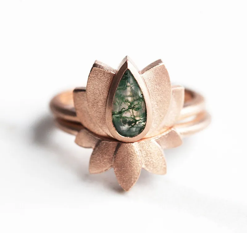 ALICE LOTUS RING SET view 2