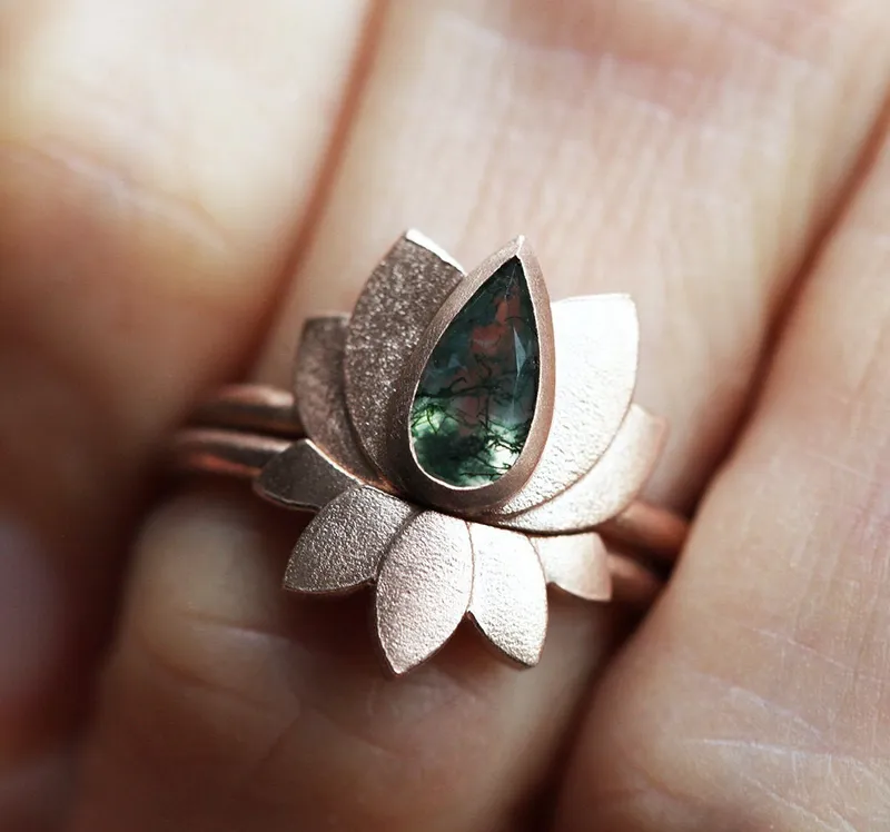 ALICE LOTUS RING SET view 3