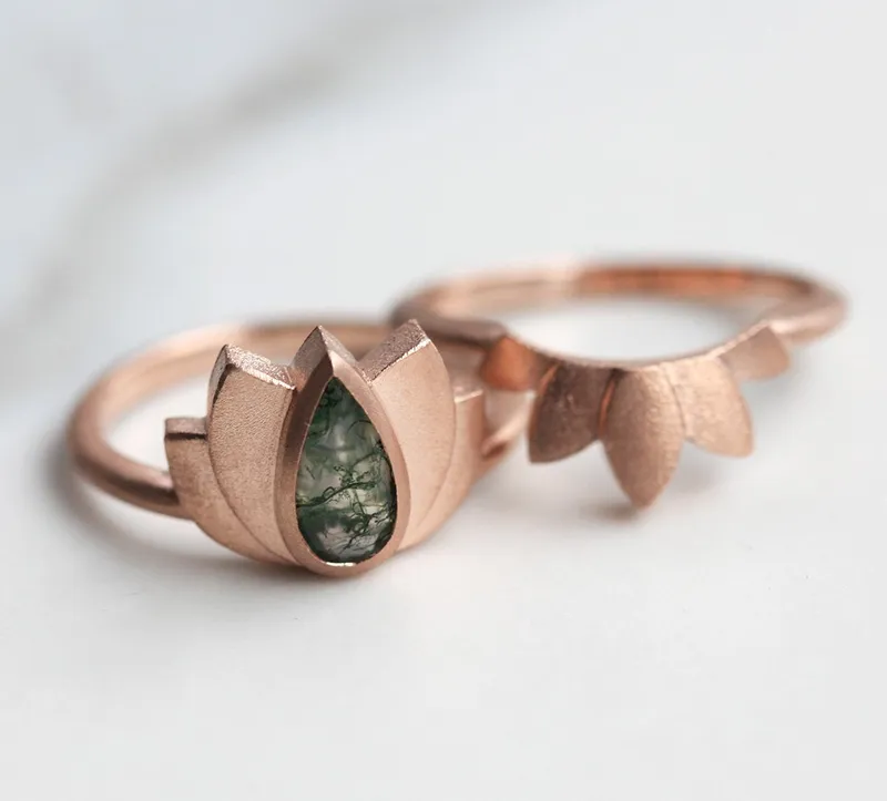 ALICE LOTUS RING SET view 4