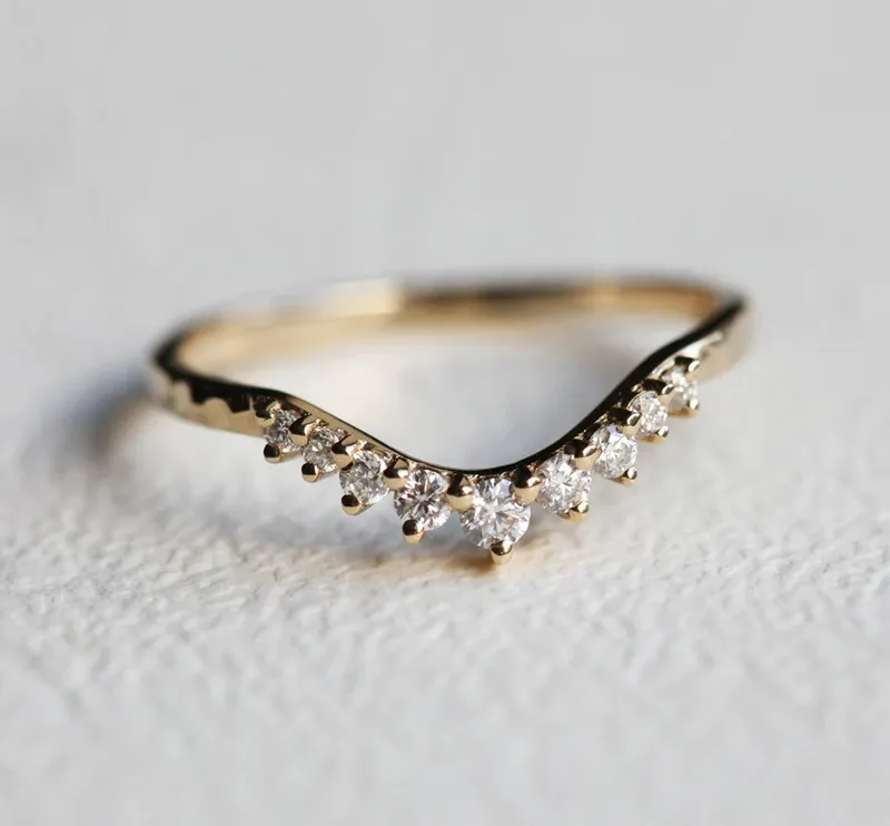 Alisa Pear Moissanite Ring vy 5