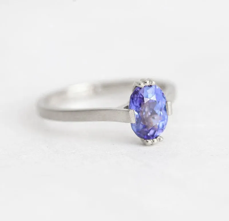 ALISSON OVAL TANZANITE RING view 11