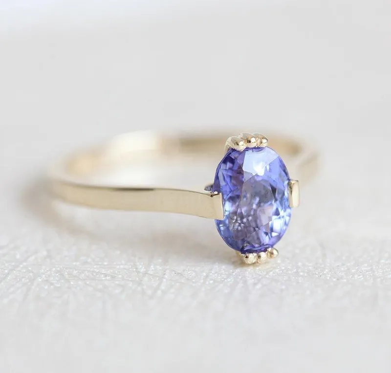 ALISSON OVAL TANZANITE RING view 5