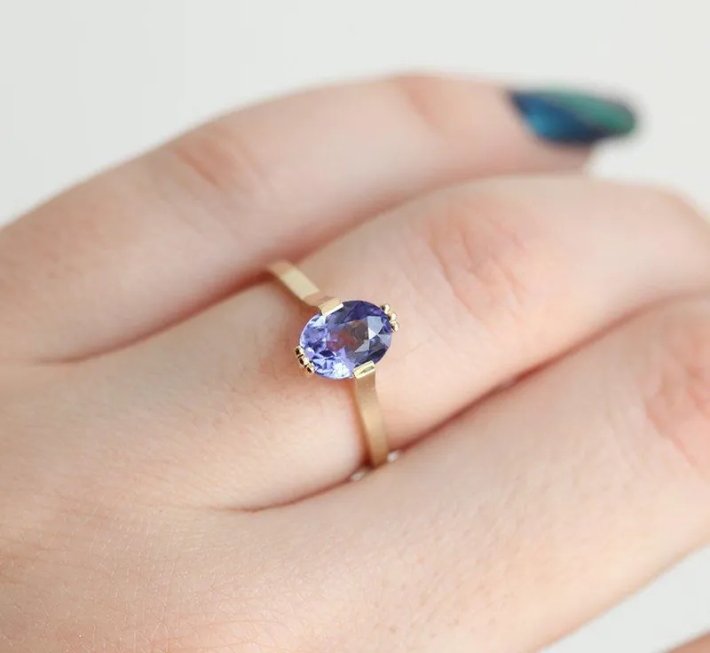ALISSON OVAL TANZANITE RING view 7