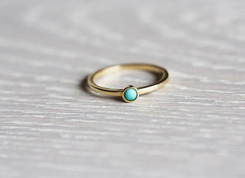 Allison Round Turquoise Ring view 3