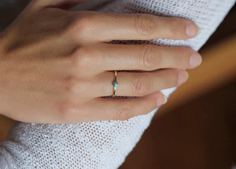 Allison Round Turquoise Ring view 5