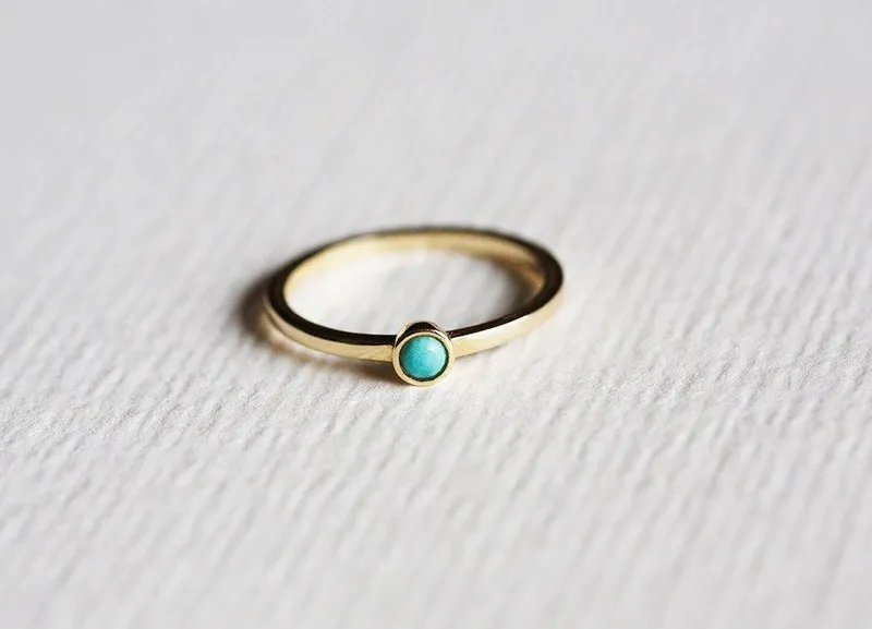 Allison Round Turquoise Ring view 7