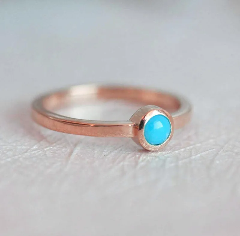 Allison Round Turquoise Ring view 8