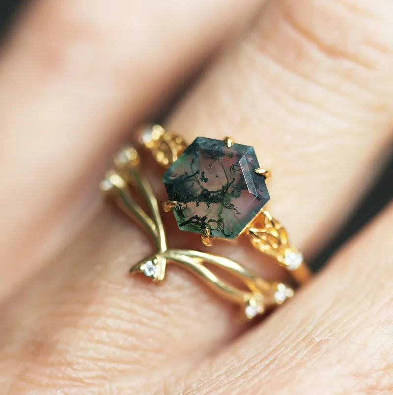 Alyssa Moss Agate Ring view 3