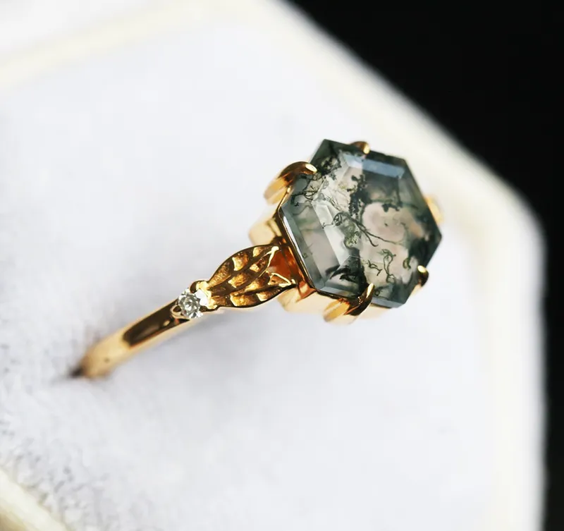 Alyssa Moss Agate Ring view 5