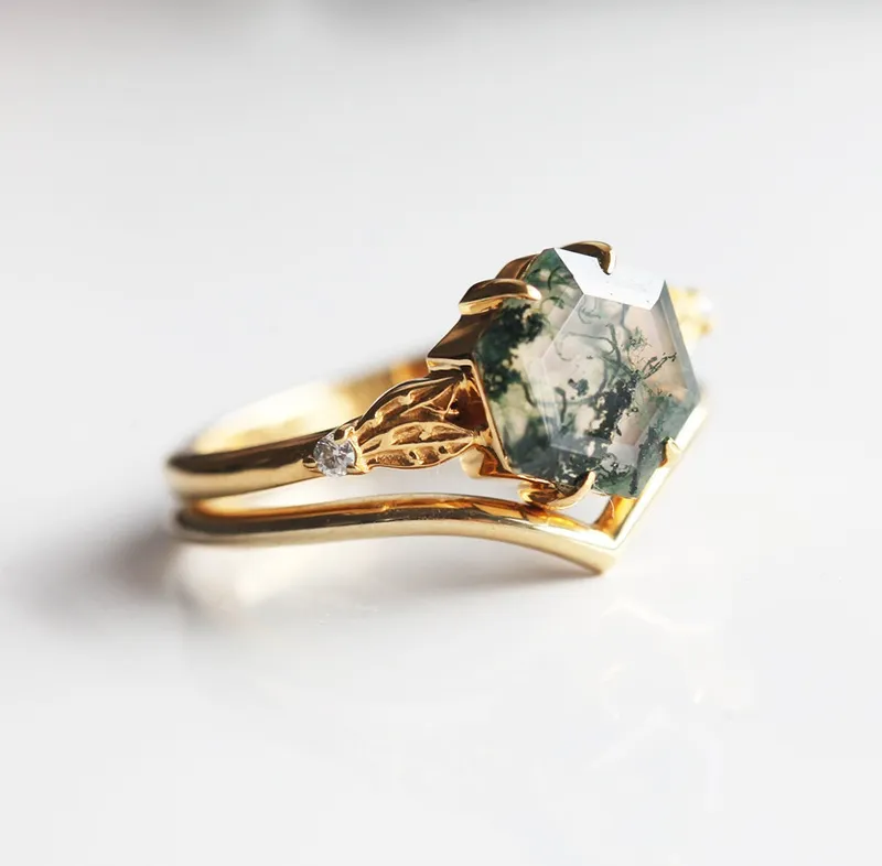 Alyssa Moss Agate Ring view 6