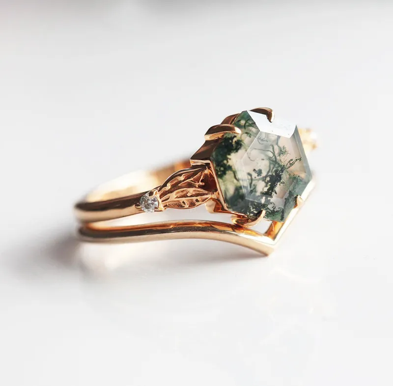 Alyssa Moss Agate Ring view 7