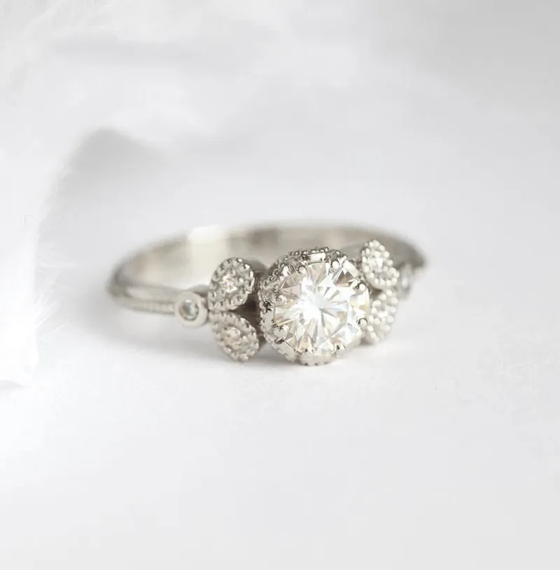 Amanda Moissanite Engagement Ring vy 10