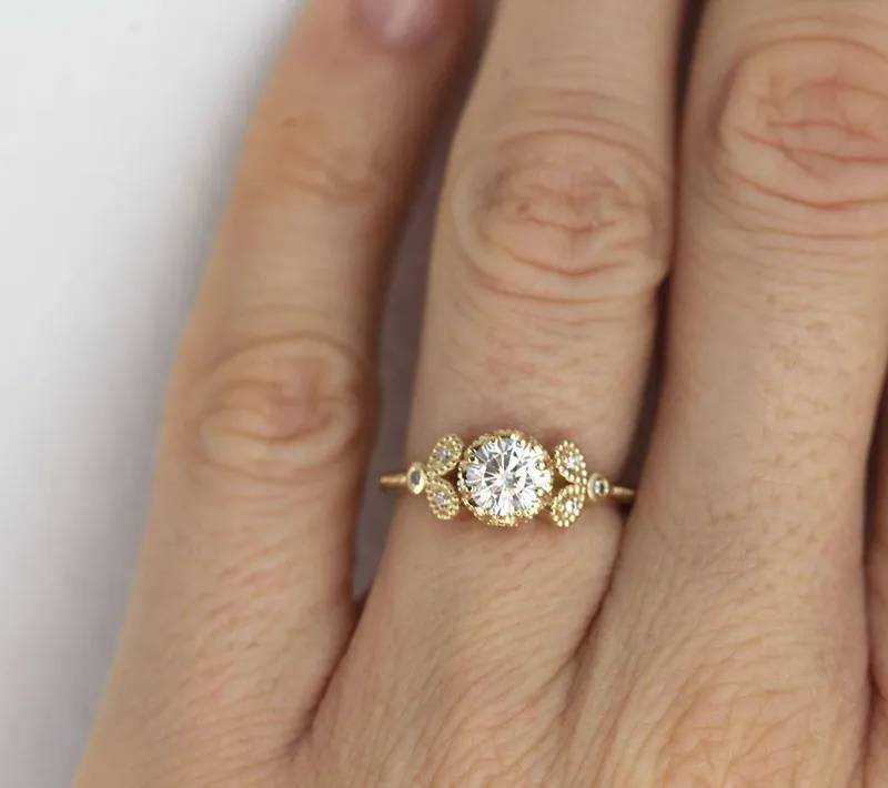 Amanda Moissanite Engagement Ring vy 6