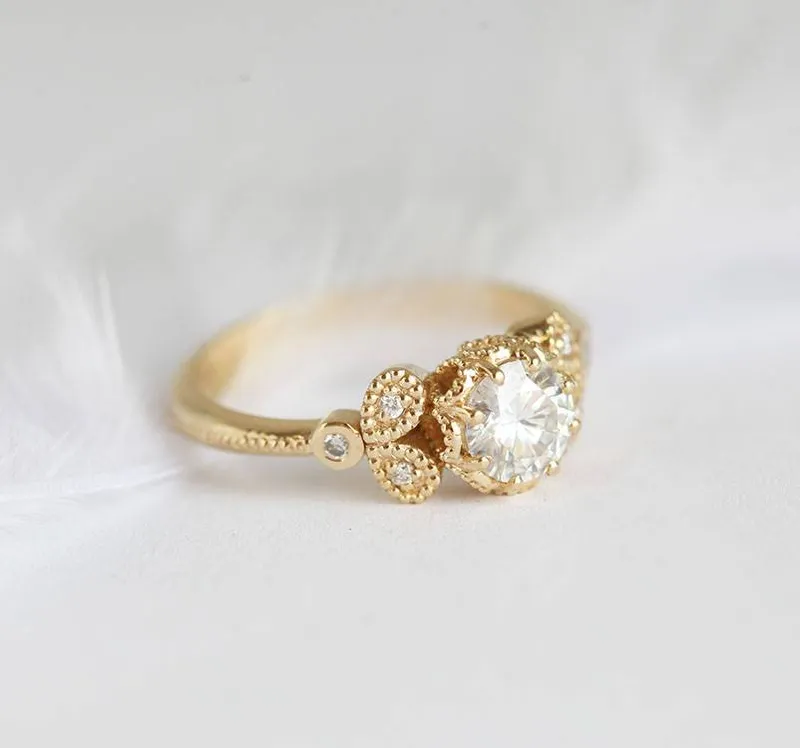 Amanda Moissanite Engagement Ring vy 7