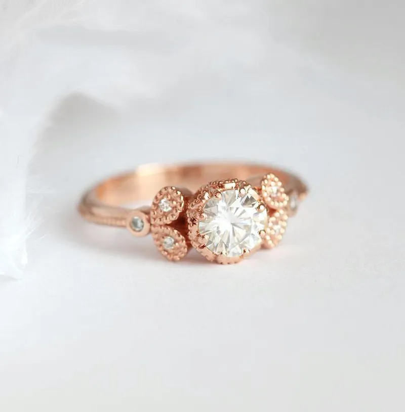 Amanda Moissanite Engagement Ring vy 9