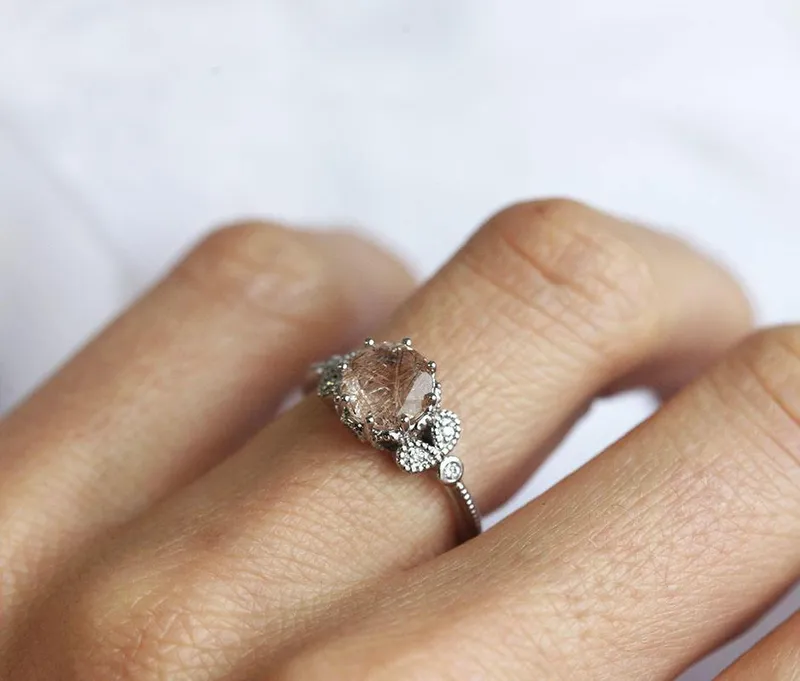 Amanda Round Quartz Ring view 2