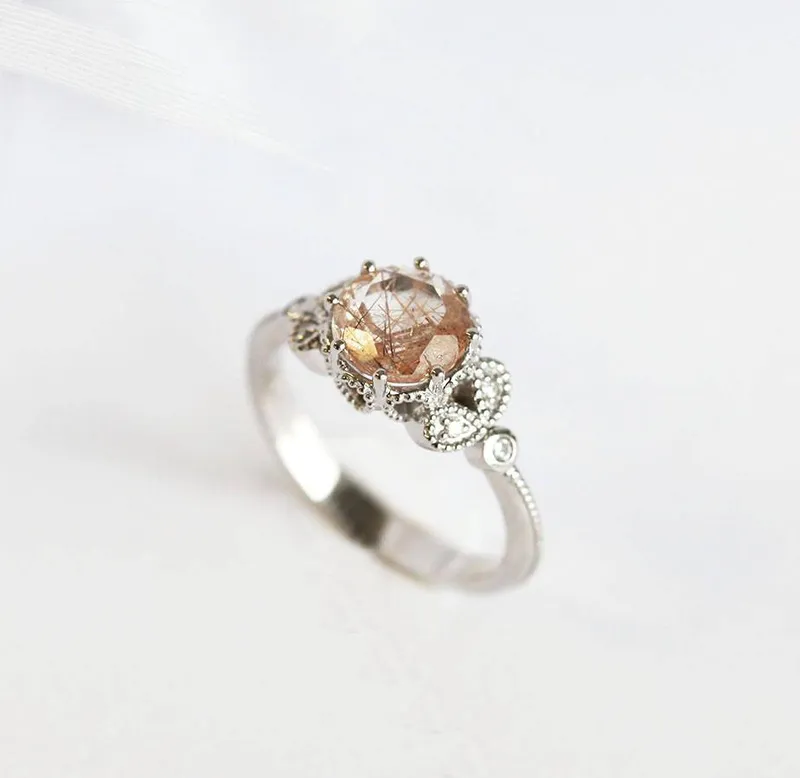 Amanda Round Quartz Ring view 3