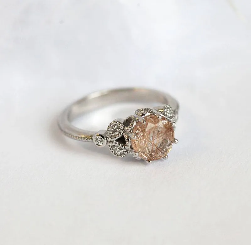 Amanda Round Quartz Ring view 6