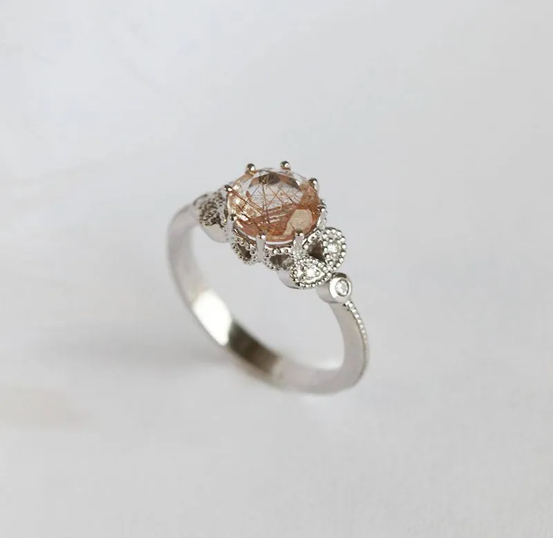 Amanda Round Quartz Ring view 8