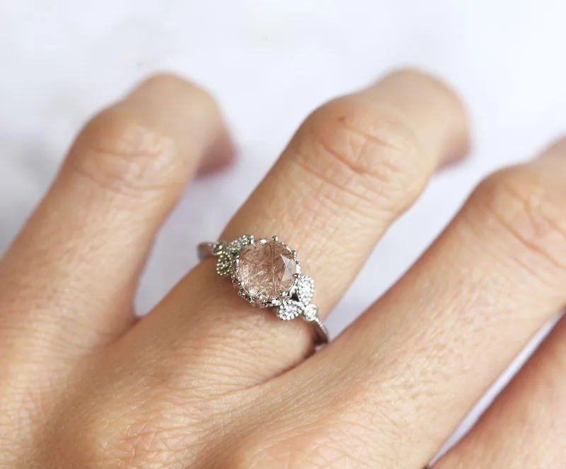 Amanda Round Quartz Ring view 9