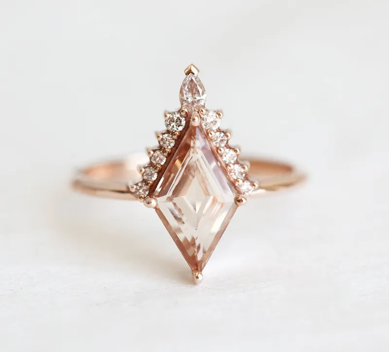 Amaris Kite Morganite & Diamond Ring engagement ring