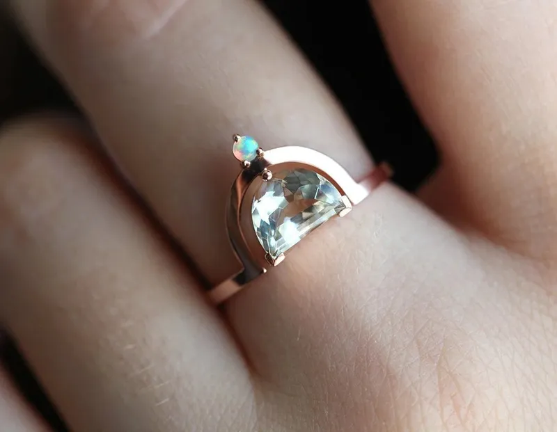 Amethyst Ring, Opal Ring view 8