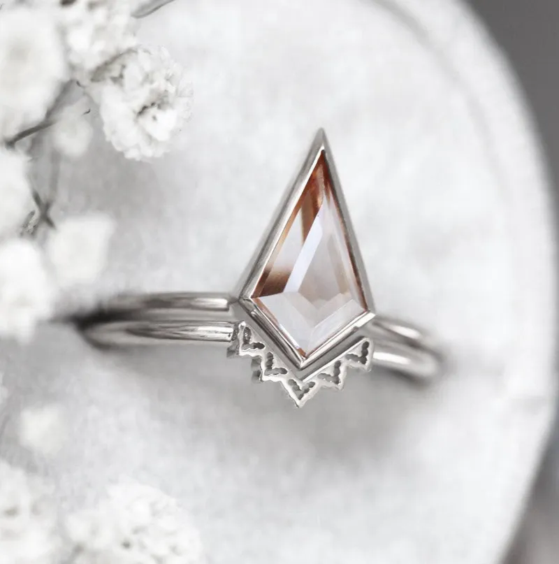 Anahi Kite Morganite Ring Set view 11