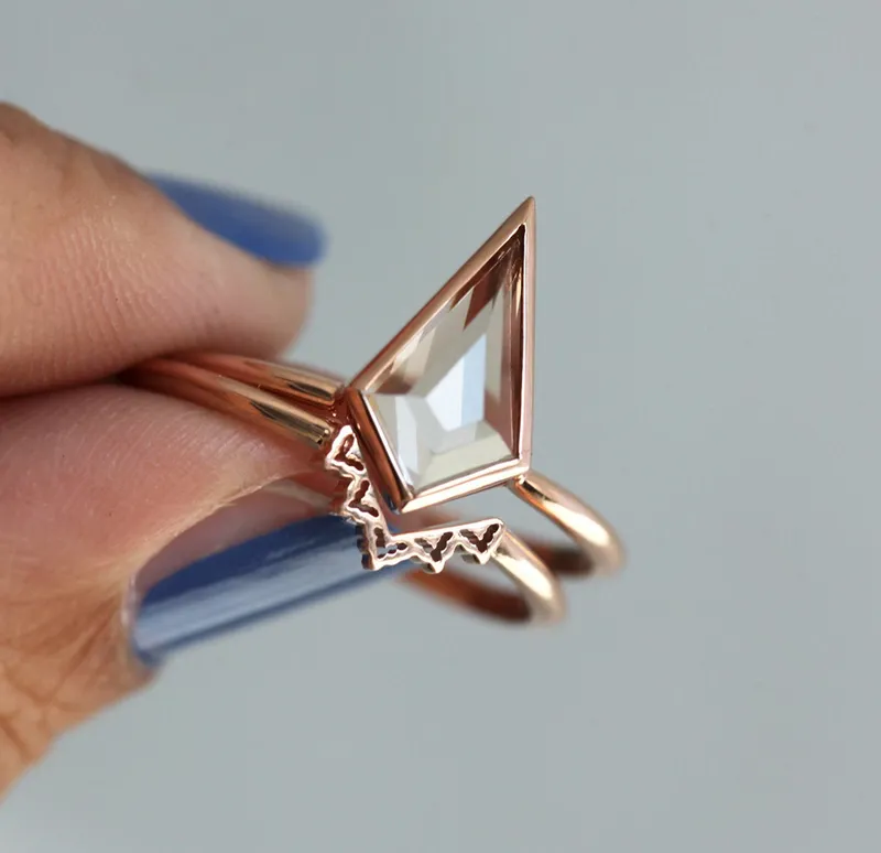 Anahi Kite Morganite Ring Set view 5