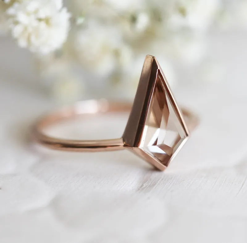 Anahi Kite Morganite Ring Set view 8