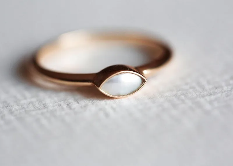 Anais Marquise Pearl Ring view 5