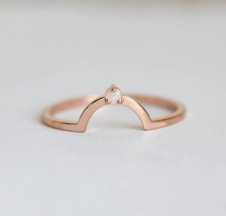 Anastasia Moss Agate Ring Set view 6