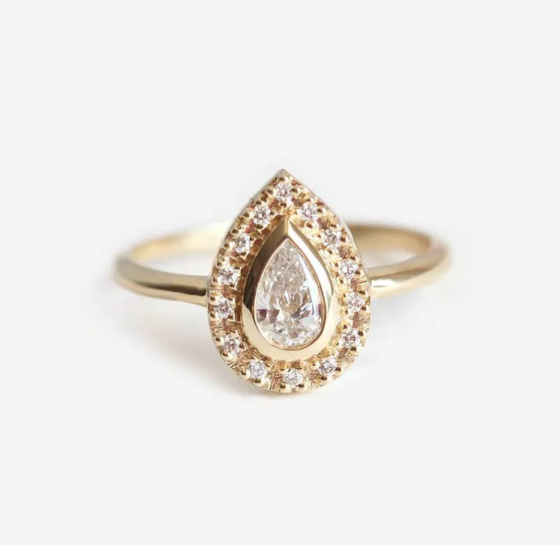 Andie Engagement Ring, Diamond Engagement Ring diamond pear cut engagement ring