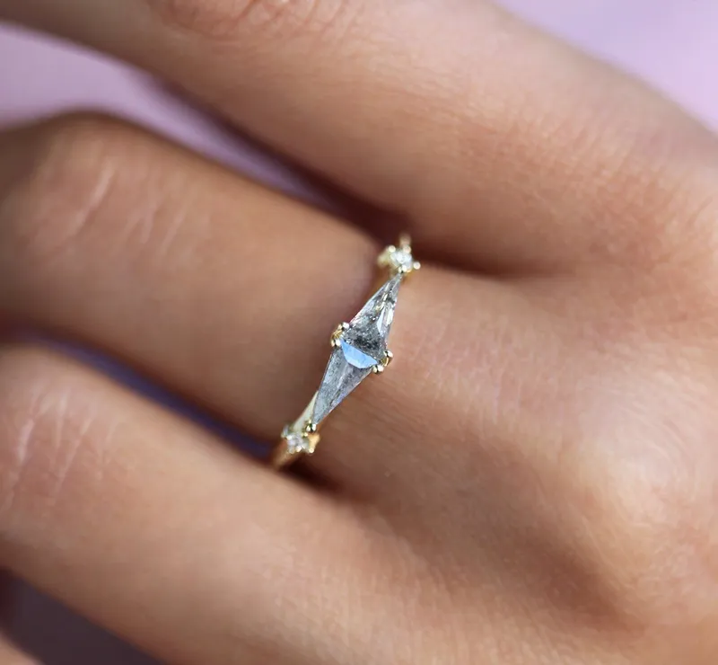 ANNABELLE SALT & PEPPER DIAMOND RING view 2