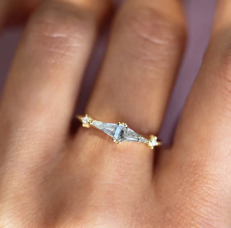 ANNABELLE SALT & PEPPER DIAMOND RING view 4