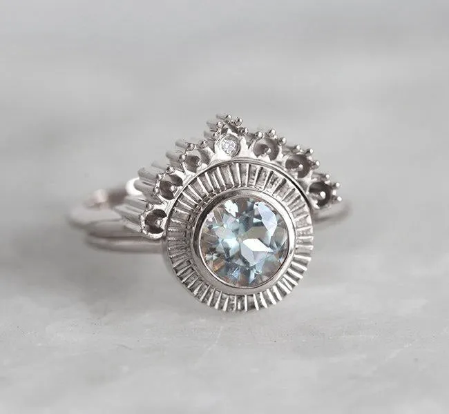 Aquamarine Ring, Diamond Ring view 8