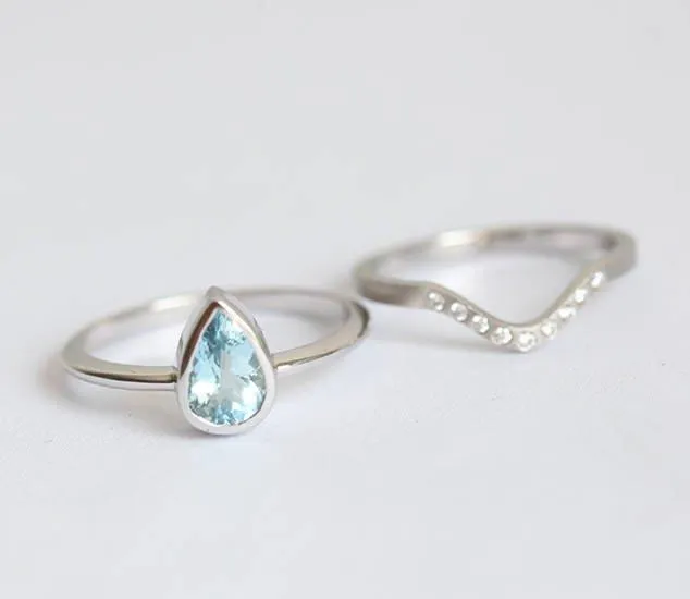 Aquamarine Ring, Solitaire Aquamarine Ring view 3