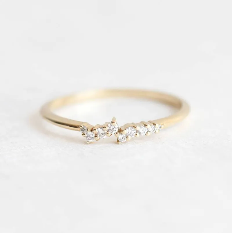 Arden White Diamond Cluster Ring vy 2