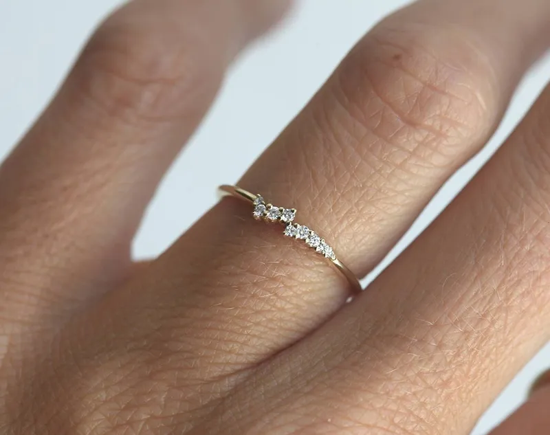 Arden White Diamond Cluster Ring vy 4