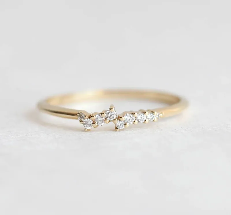 Arden White Diamond Cluster Ring vy 5
