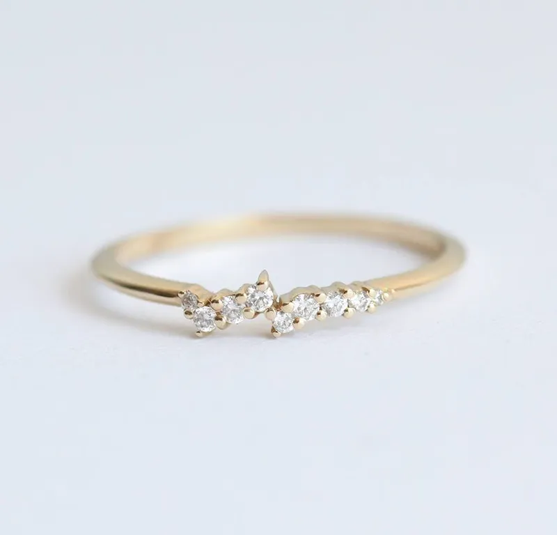 Arden White Diamond Cluster Ring vy 6