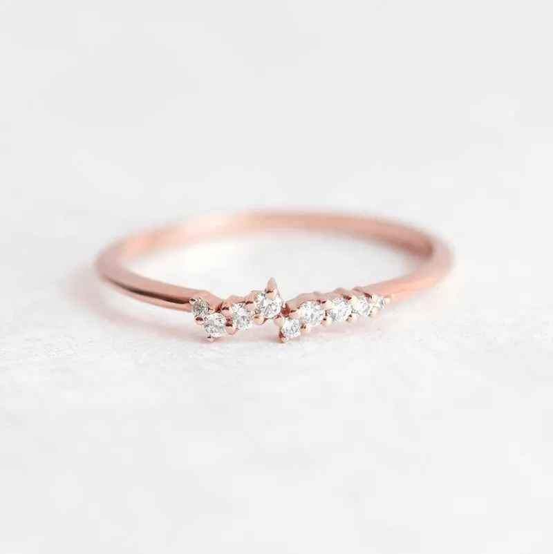 Arden White Diamond Cluster Ring vy 7