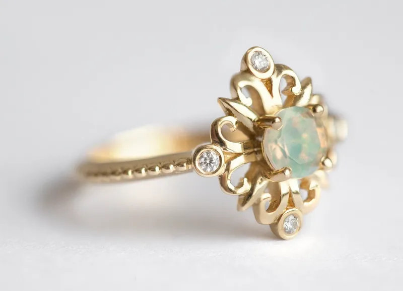 Ariadne Opal Ring view 2