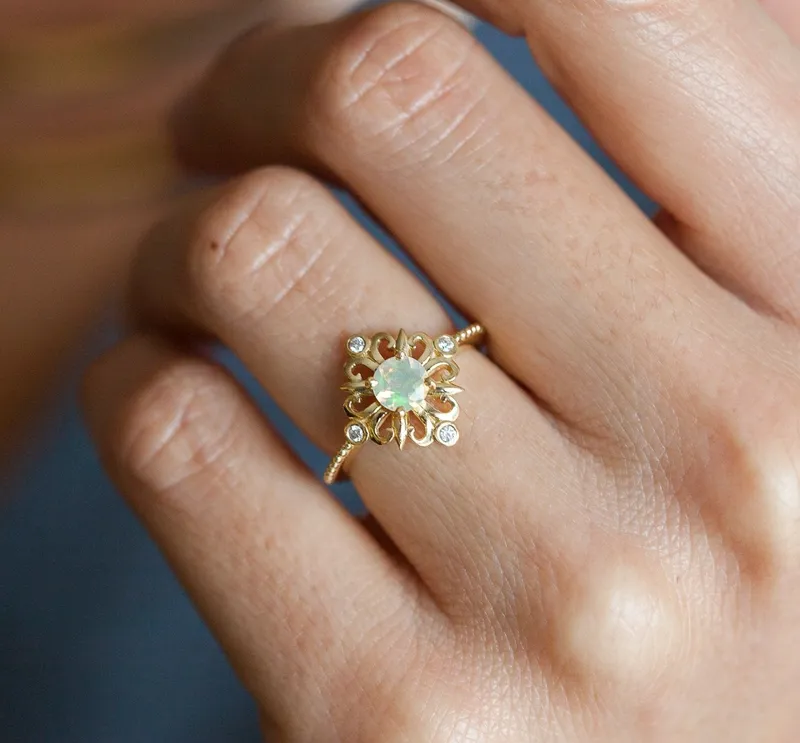 Ariadne Opal Ring view 3